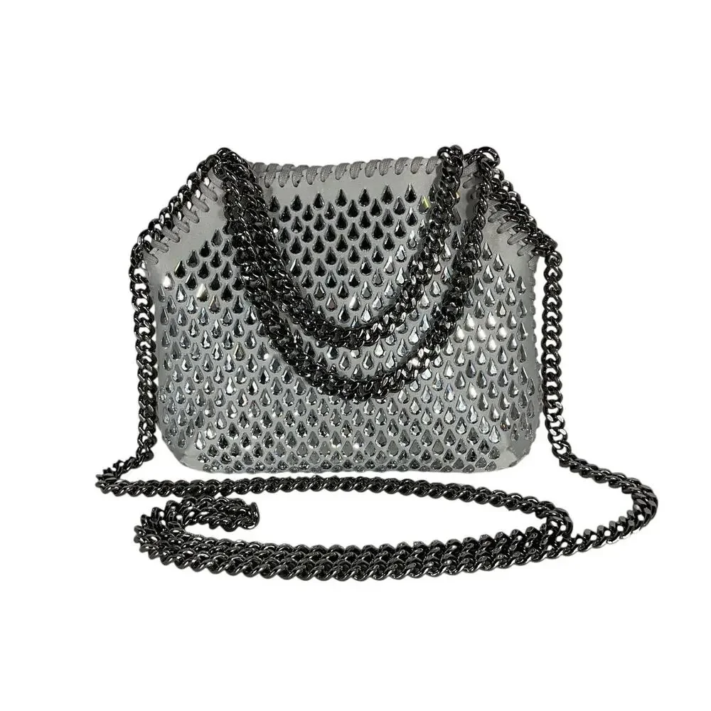 Stella Mccartney Embellished Silver Falabella Mini Bag - Picture 2 of 6
